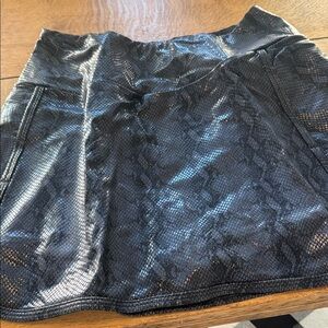 Elegant Black Snakeskin Skirt